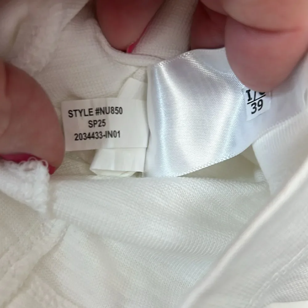Madewell NU850 White Relaxed Henley Long-Sleeve Tee size small NWT